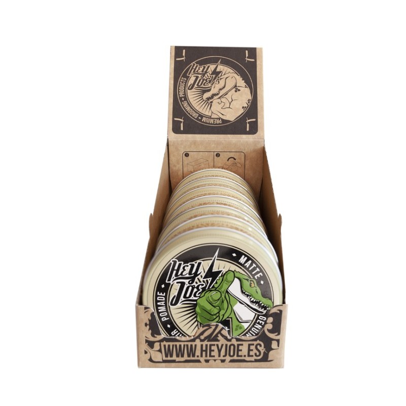 CAJA DISPLAY 7 POMADAS EFECTO MATE HEY JOE