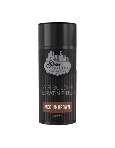 HAIR BUILDING KERATIN FIBER MEDIUM BROWN SHAVE FACTORY