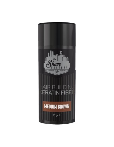HAIR BUILDING KERATIN FIBER MEDIUM BROWN SHAVE FACTORY