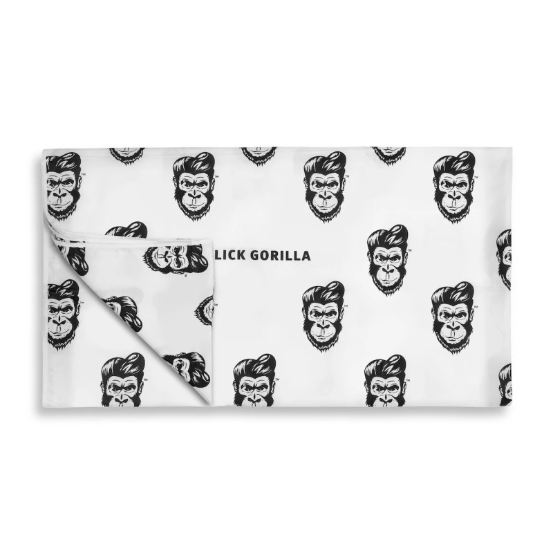 SLICK GORILLA WHITE BARBER CAPE