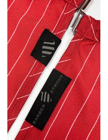 CAPA DE CORTE PREMIUM ROJAS RAYAS BARBER STRONG