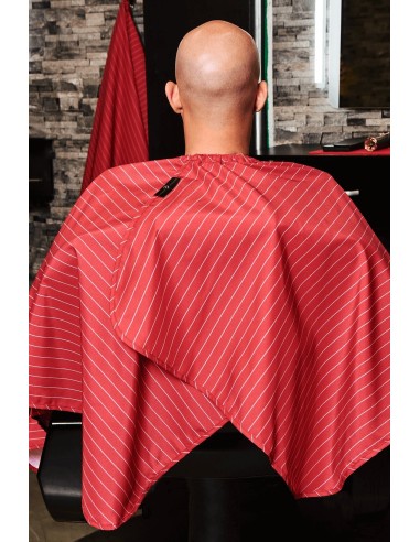 CAPA DE CORTE PREMIUM ROJAS RAYAS BARBER STRONG