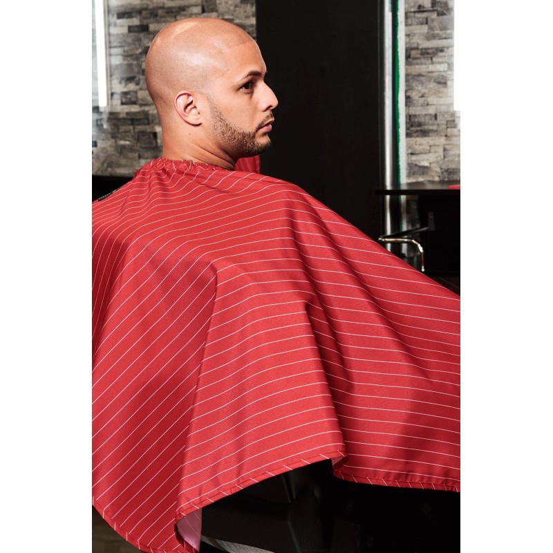 RED W/WHITE PINSTRAPE BARBER STRONG