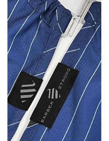 BLUE W/WHITE PINSTRAPE BARBER STRONG