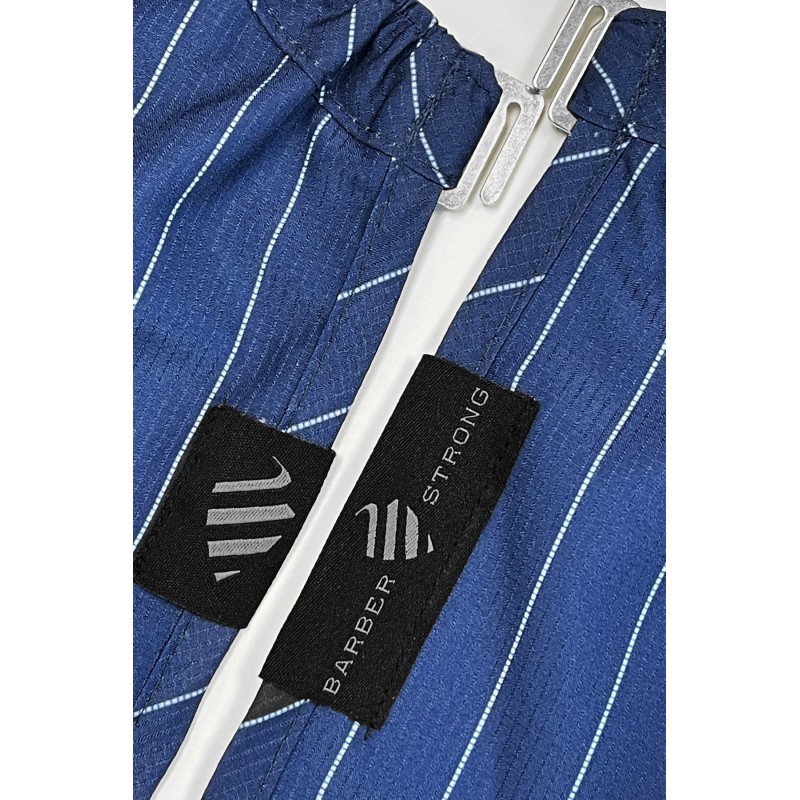 BLUE W/WHITE PINSTRAPE BARBER STRONG