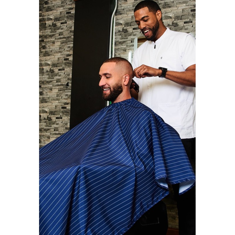 BLUE W/WHITE PINSTRAPE BARBER STRONG
