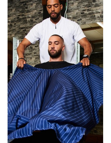 BLUE W/WHITE PINSTRAPE BARBER STRONG