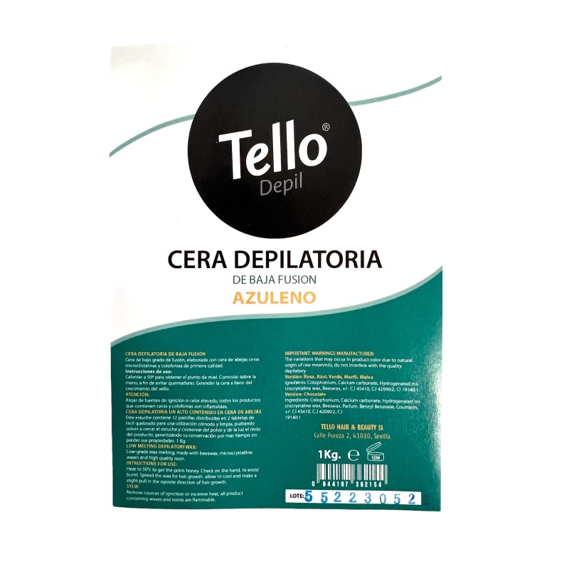 TELLO AZULENE WAX 1000gr