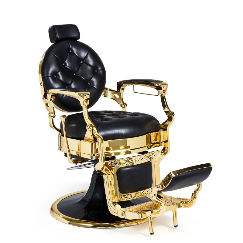 BARBERS & GENTLEMEN "CARONTE" CHROME GOLD CLASSIC ARMCHAIR