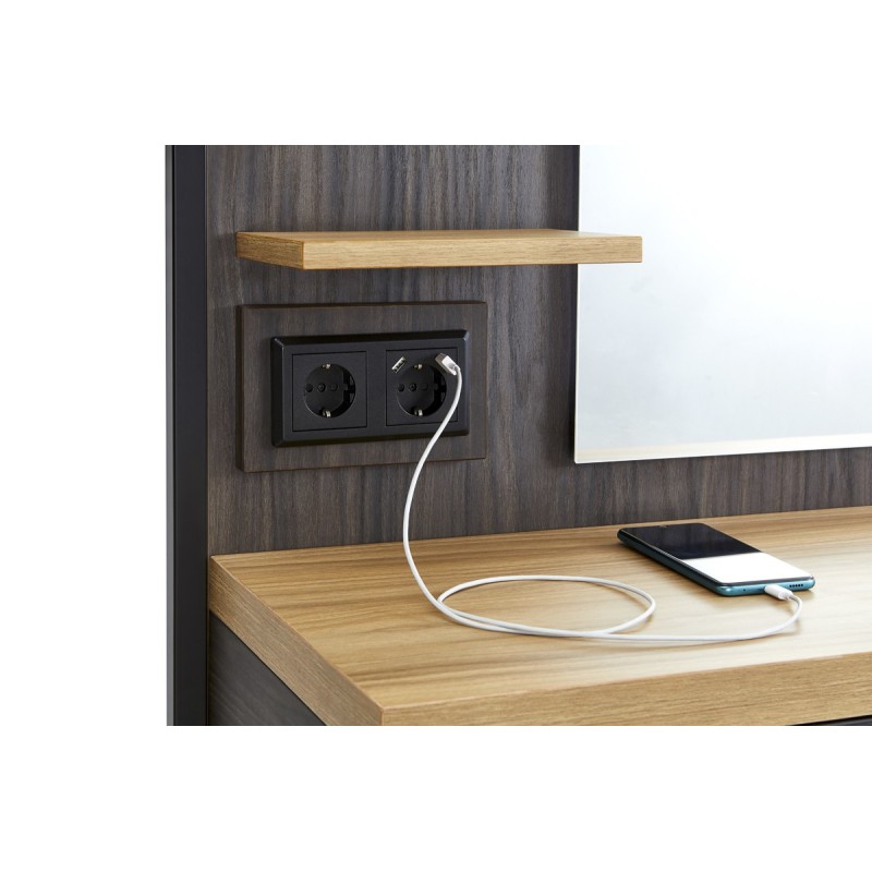 LOGAN BARBER BLACK DRESSING TABLE