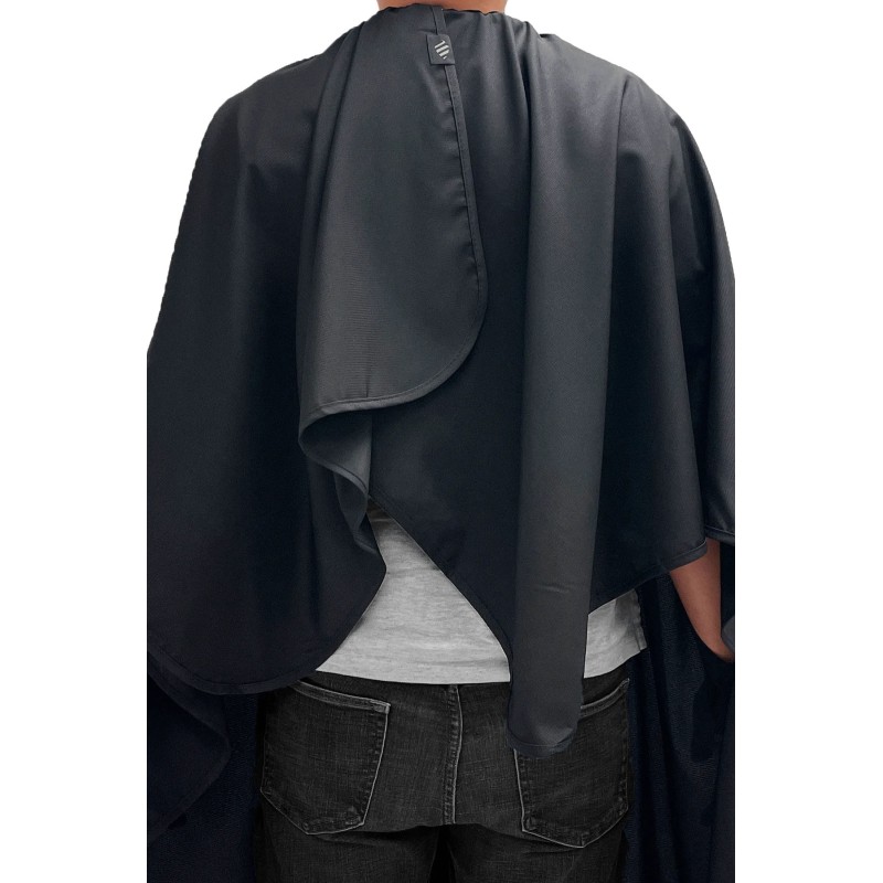 BARBER STRONG SOLID BLACK BARBER CAPE