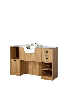 OKE LIGHT WOOD DRESSING TABLE WITH WHITE SINK