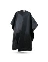 MATTE BLACK SOFT TOUCH HAIR CUTTING CAPE WITH HOOK CLOSURE