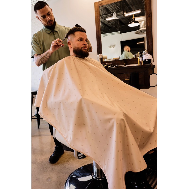 CAPA DE CORTE PREMIUM CAQUI SHIELD BARBER STRONG