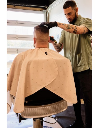 CAPA DE CORTE PREMIUM CAQUI SHIELD BARBER STRONG