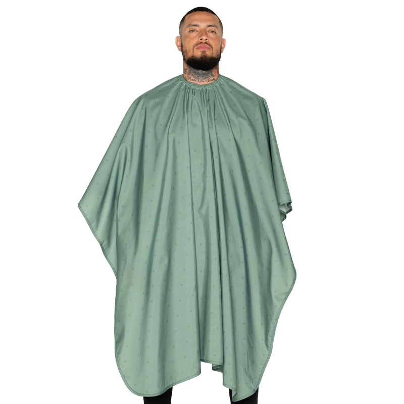 CAPA DE CORTE PREMIUM VERDE SHIELD BARBER STRONG