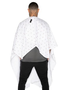 CAPA DE CORTE PREMIUM BLANCO SHIELD BARBER STRONG 2