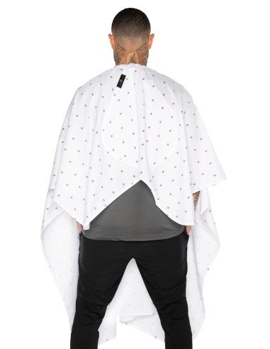 BARBER SHIELD WHITE CAPE BARBER STRONG