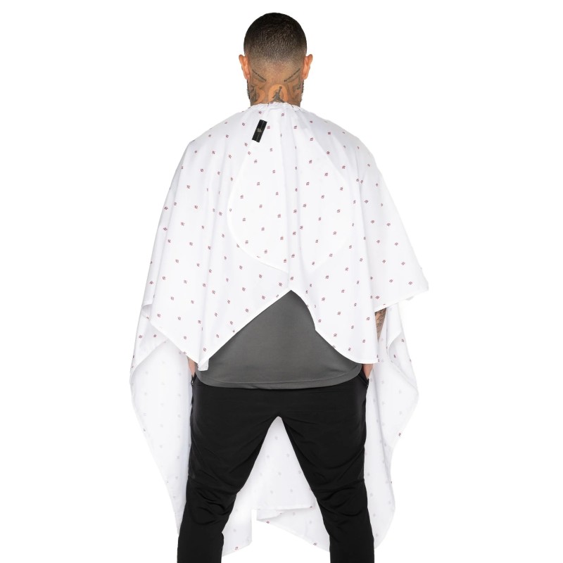 CAPA DE CORTE PREMIUM BLANCO SHIELD BARBER STRONG