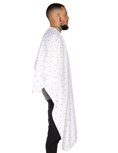 BARBER SHIELD WHITE CAPE BARBER STRONG