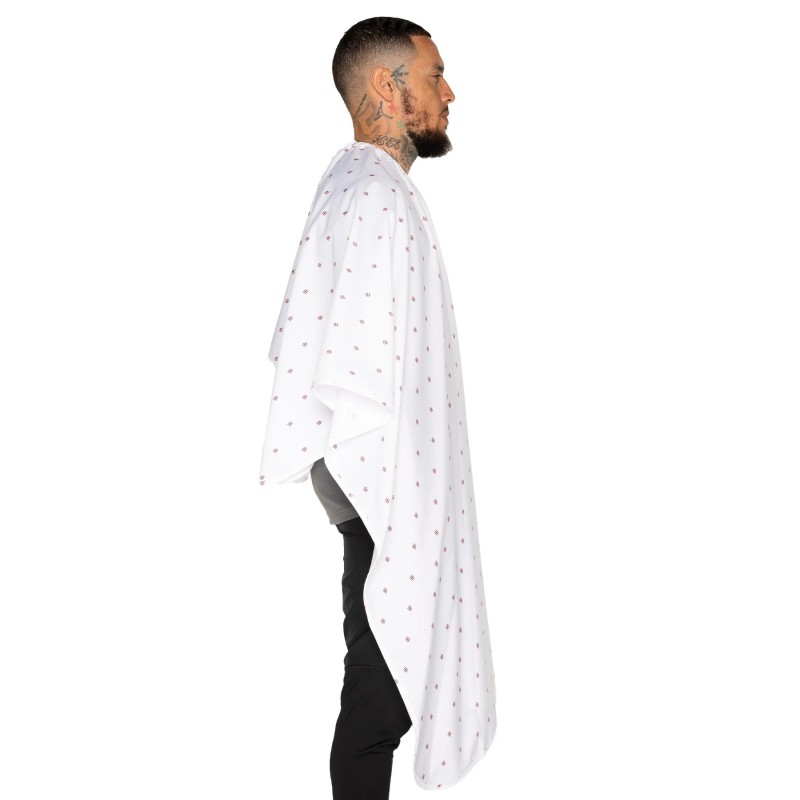 BARBER SHIELD WHITE CAPE BARBER STRONG