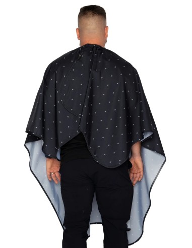 BARBER SHIELD BLACK CAPE BARBER STRONG