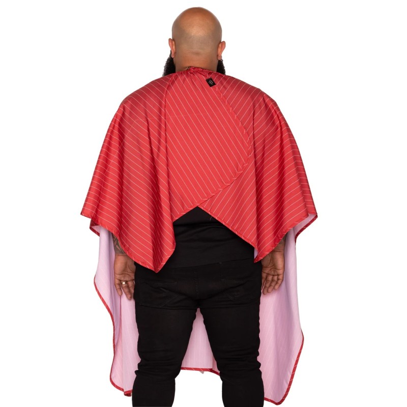 RED W/WHITE PINSTRAPE BARBER STRONG