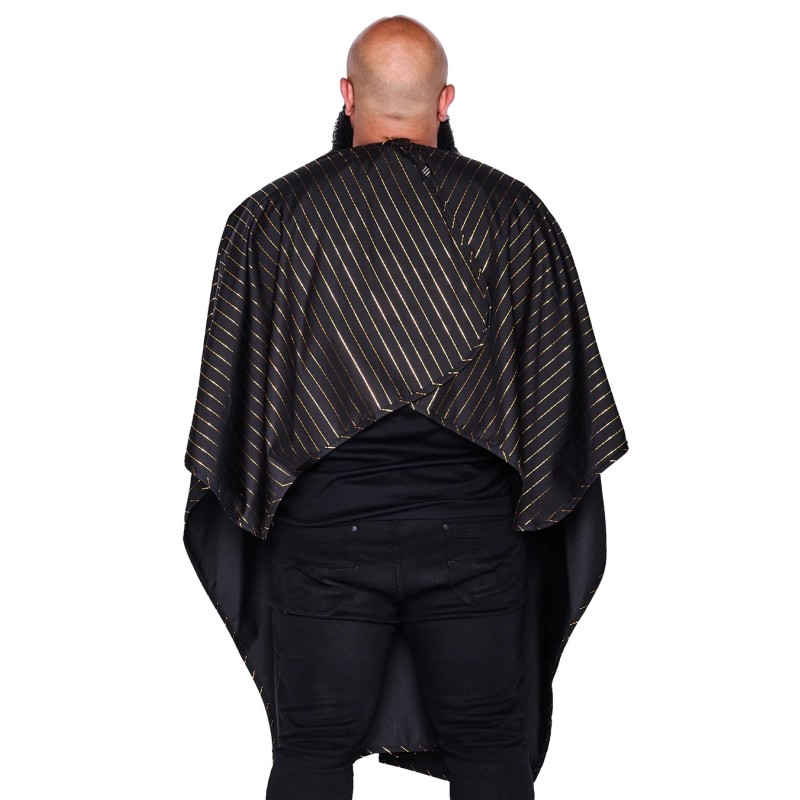 BLACK W/GOLD 24K PINSTRAPE BARBER STRONG