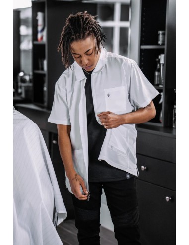 THE BARBER WHITE JACKET BARBER STRONG