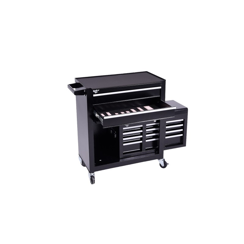 BLACK TWO TOOL BARBER WORKSTATION