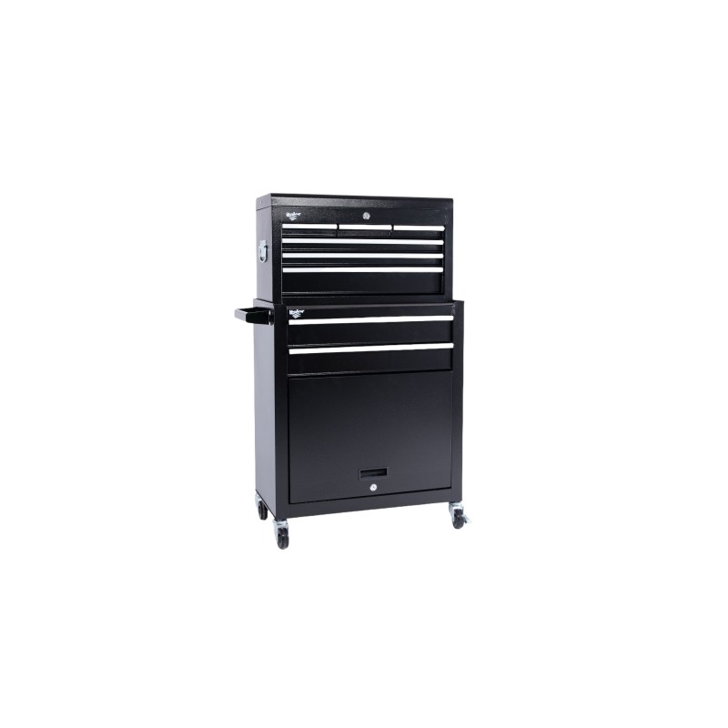 BLACK TWO TOOL BARBER WORKSTATION