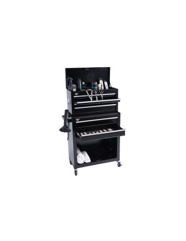 BLACK TWO TOOL BARBER WORKSTATION