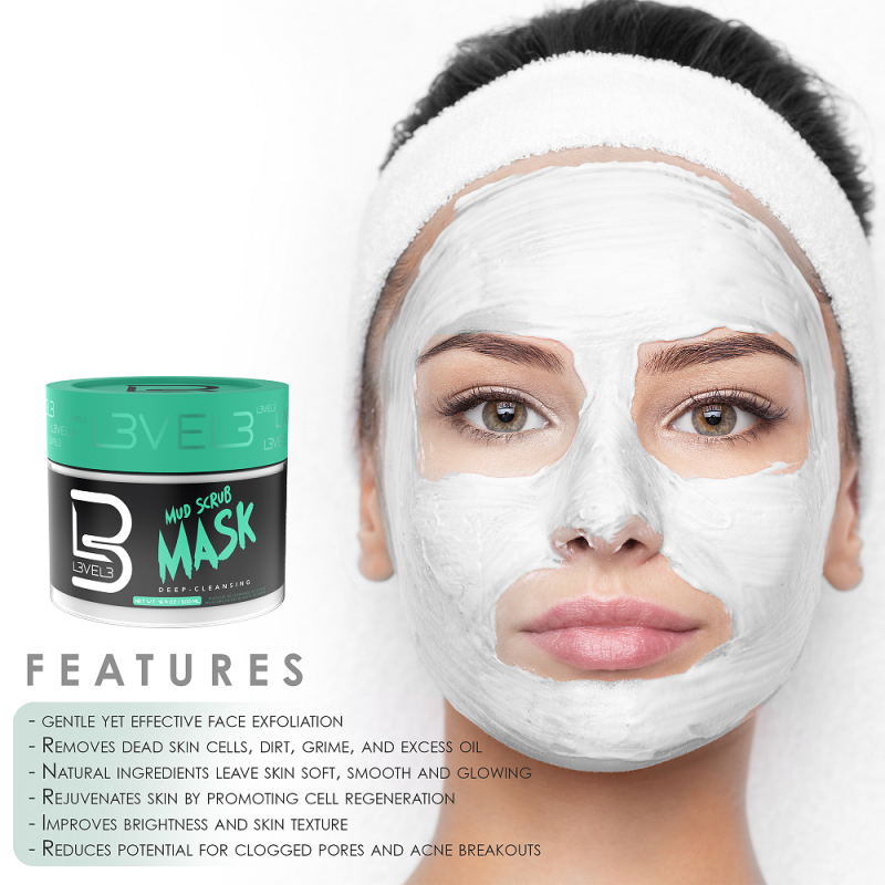 MASCARILLA FACIAL MUD SCRUB L3VEL3