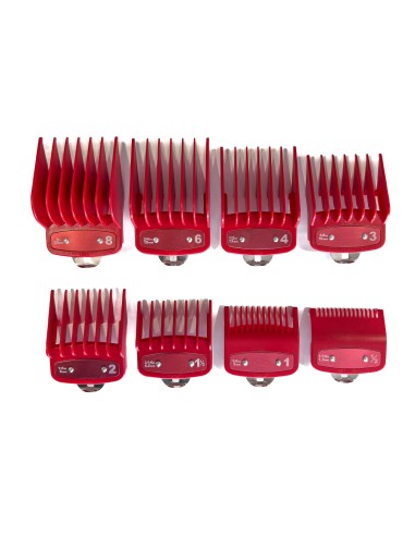 SET 8 RECALCES PREMIUM ROJOS GUIDES PARA WAHL