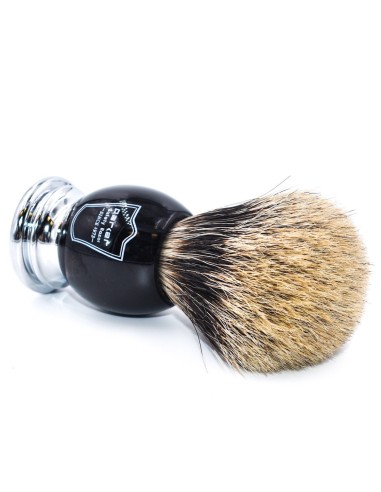 BADGER HAIR SHAVING BRUSH WITH BLACK HANDLE PARKER