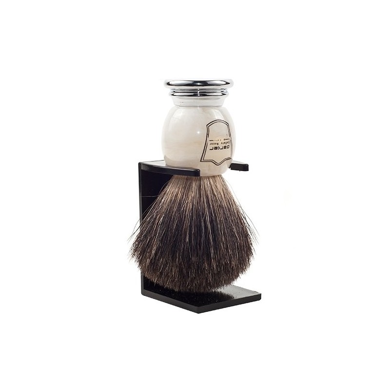 BROCHA AFEITAR TEJON NEGRO MARFIL JASPEADO PARKER