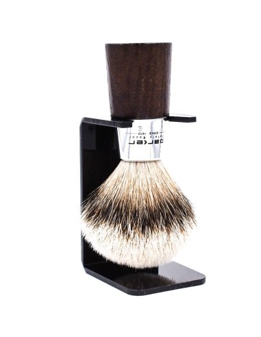 PARKER WHITE BADGER SHAVING BRUSH WITH CHROME...