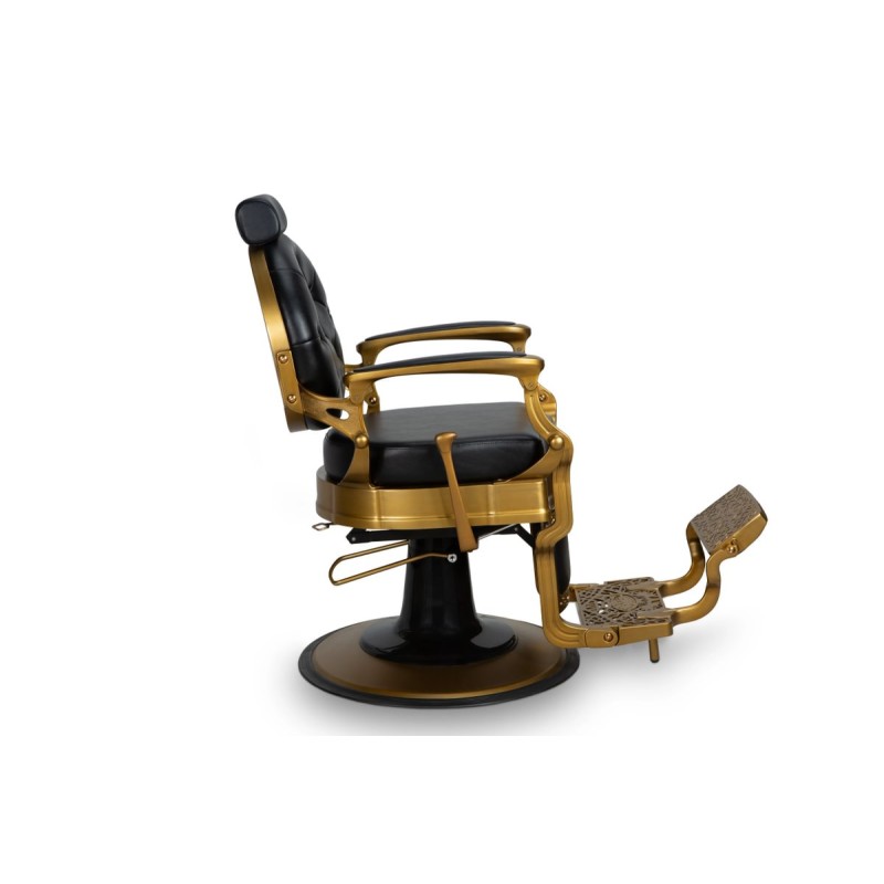 SILLON BARBERO NEGRO DORADO KRONOS