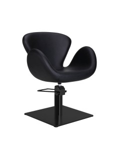 SILLA DE CORTE NEGRA CHLOE PIE CUADRADO NEGRO