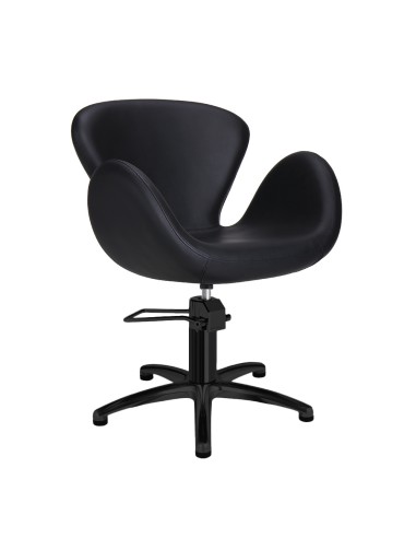 SILLA DE CORTE NEGRA CHLOE PIE ESTRELLA NEGRO
