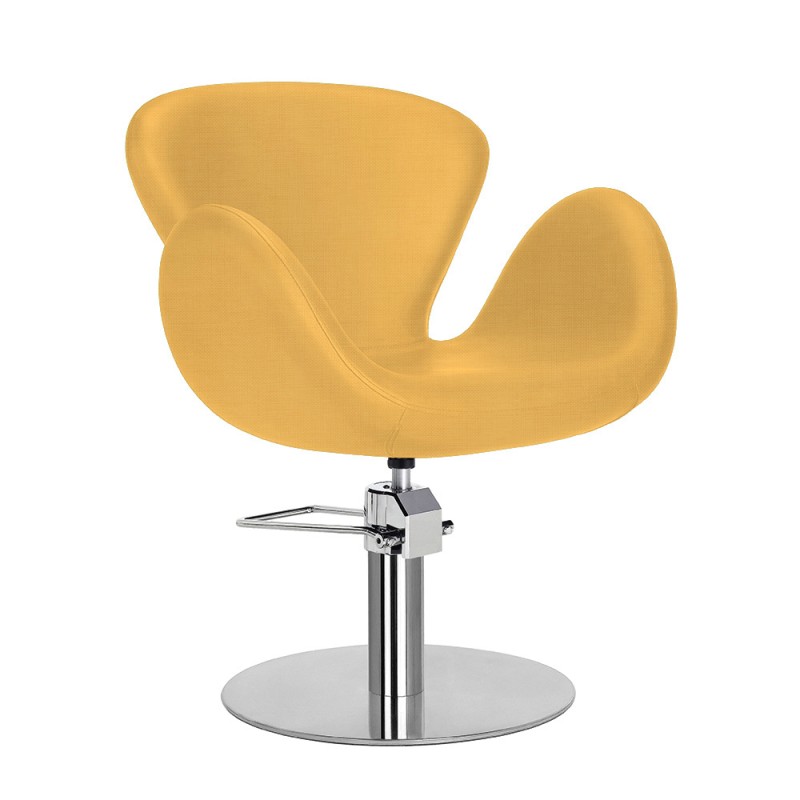 SILLA DE CORTE OCRE CHLOE PIE REDONDO