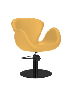 SILLA DE CORTE OCRE PIE REDONDO NEGRO