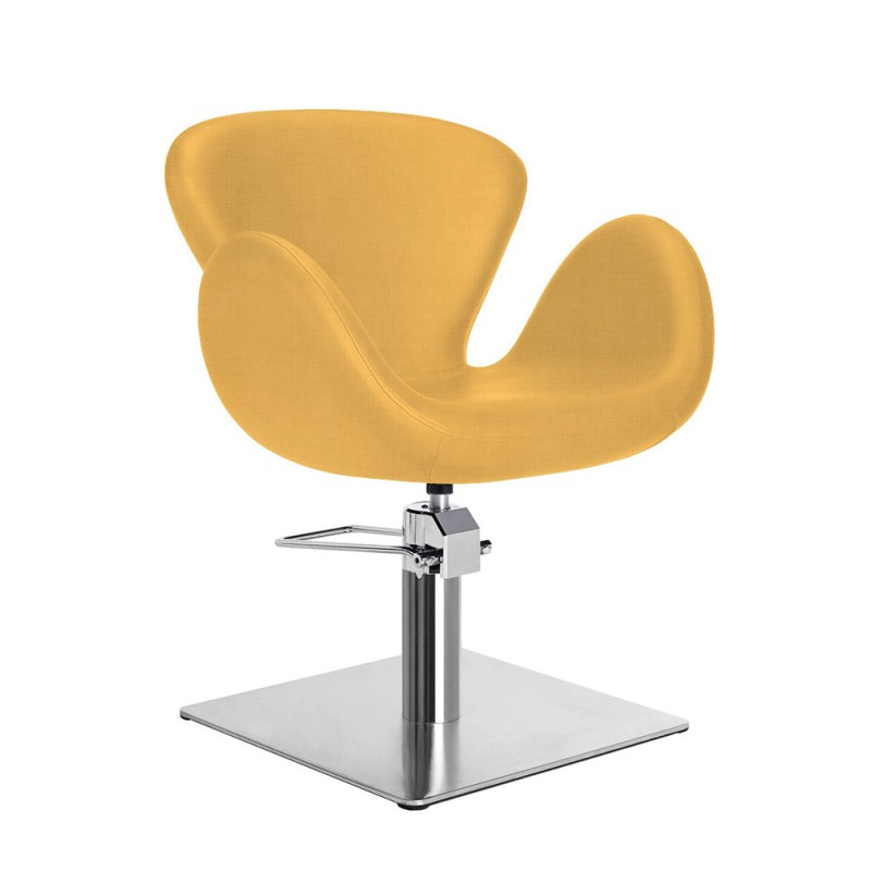CHLOE ROUND BASE OCHRE HAIRCUT CHAIR
