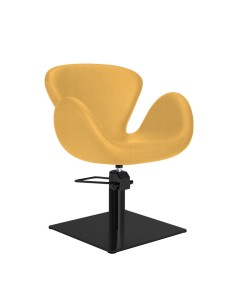 SILLA DE CORTE OCRE CHLOE PIE CUADRADO NEGRO