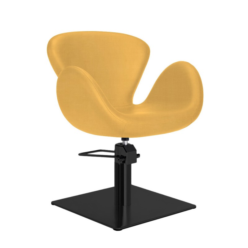 CHLOE OCHRE CUTTING CHAIR WITH BLACK SQUARE FOOT