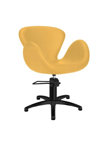 SILLA DE CORTE OCRE CHLOE PIE ESTRELLA NEGRO