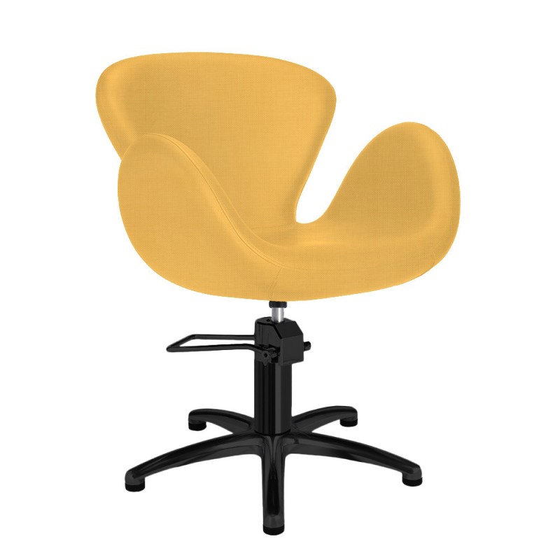SILLA DE CORTE OCRE CHLOE PIE ESTRELLA NEGRO