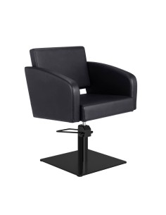 SILLA DE CORTE NEGRA LORIS PIE CUADRADO NEGRO