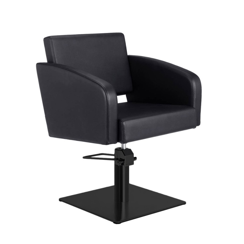 SILLA DE CORTE NEGRA LORIS PIE CUADRADO NEGRO