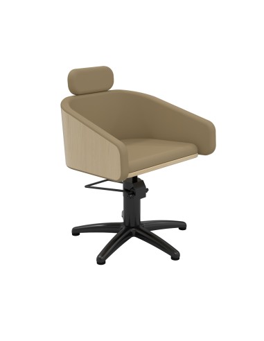 SILLA DE CORTE BEIGE ALYA PIE ESTRELLA